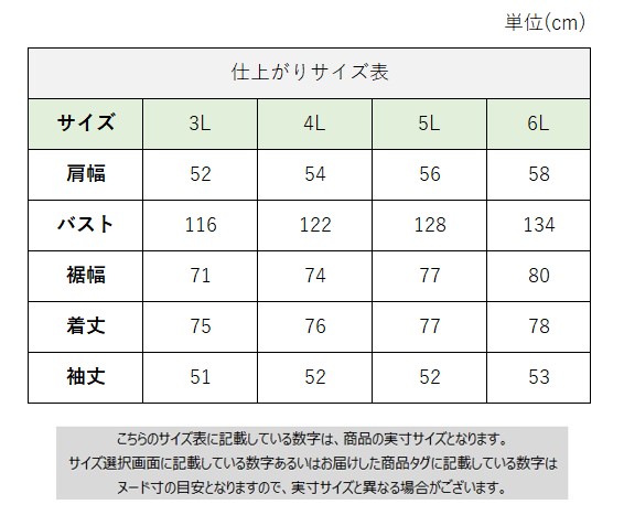 サイズチャート