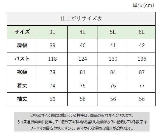 サイズチャート