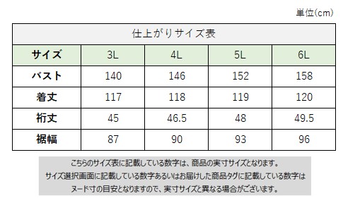 サイズチャート