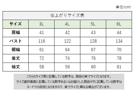 サイズチャート