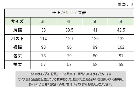 サイズチャート