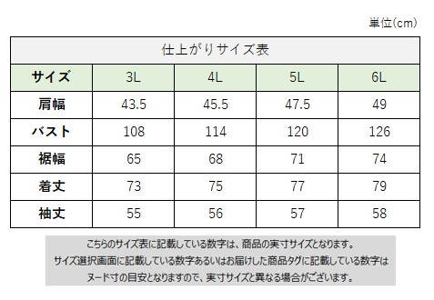 サイズチャート