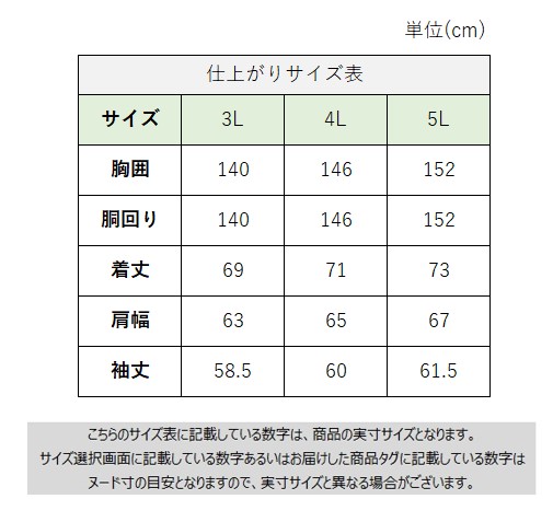 サイズチャート