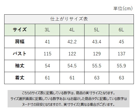 サイズチャート