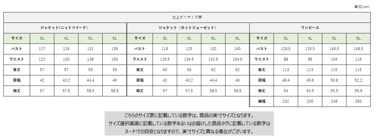 サイズチャート