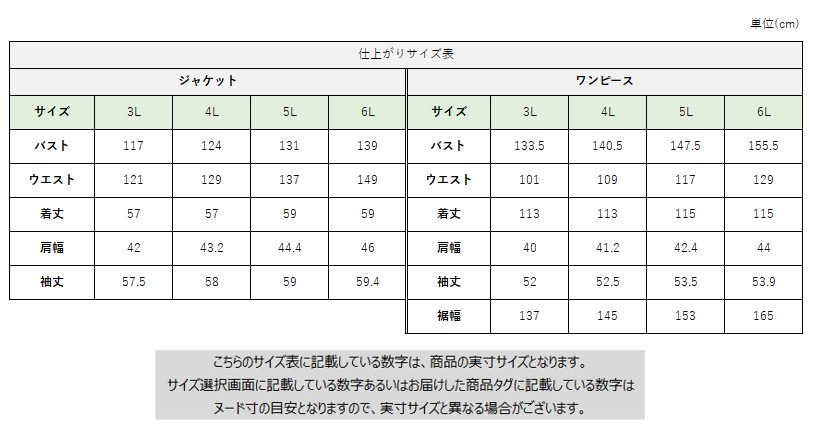 サイズチャート