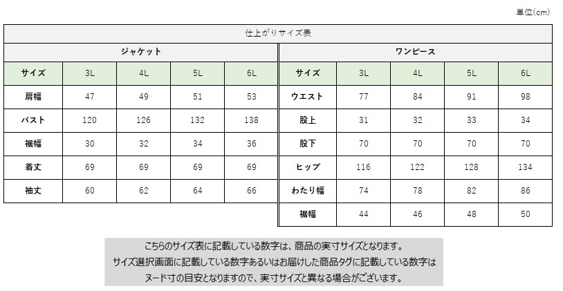 サイズチャート