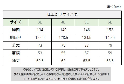 サイズチャート