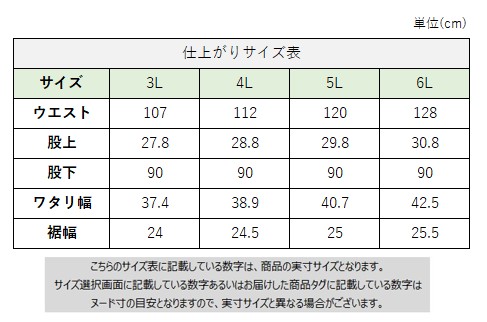 サイズチャート