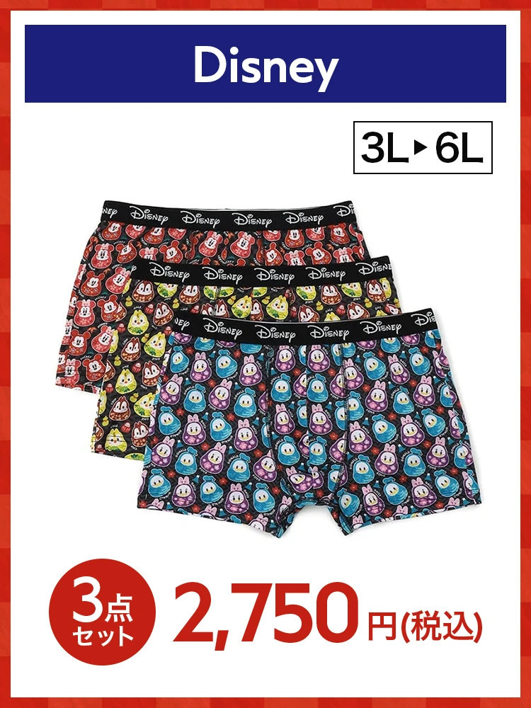 【福袋】ディズニーボクサーブリーフ＊2026福袋＊カタログ商品店舗受取不可