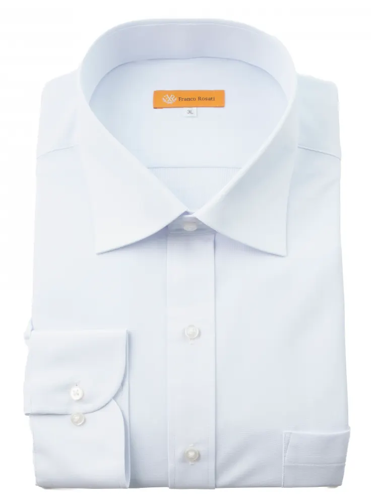 【形態安定】長袖ワイシャツトリコットセミワイド大きいサイズ