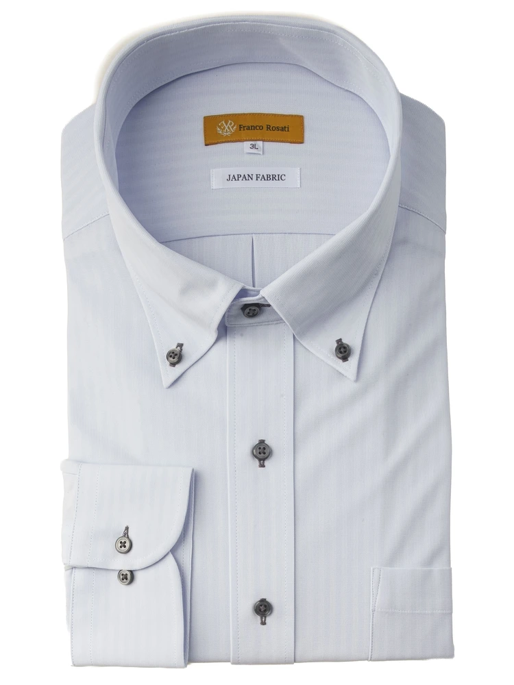 【形態安定】トリコットボタンダウン長袖大きいサイズ