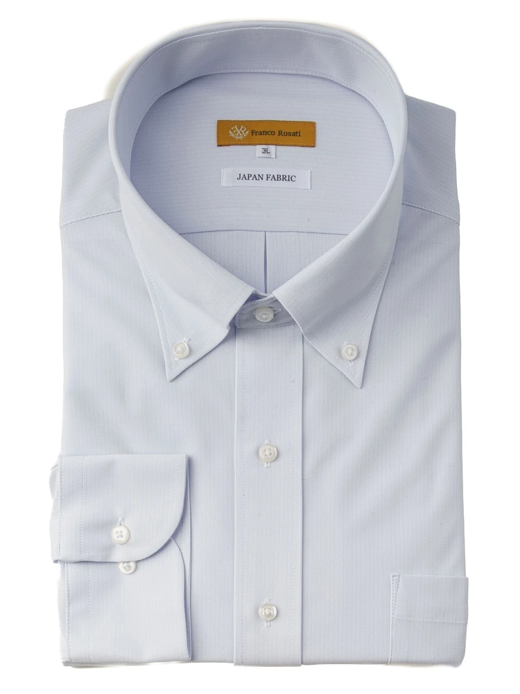 【形態安定】トリコットボタンダウン長袖大きいサイズ