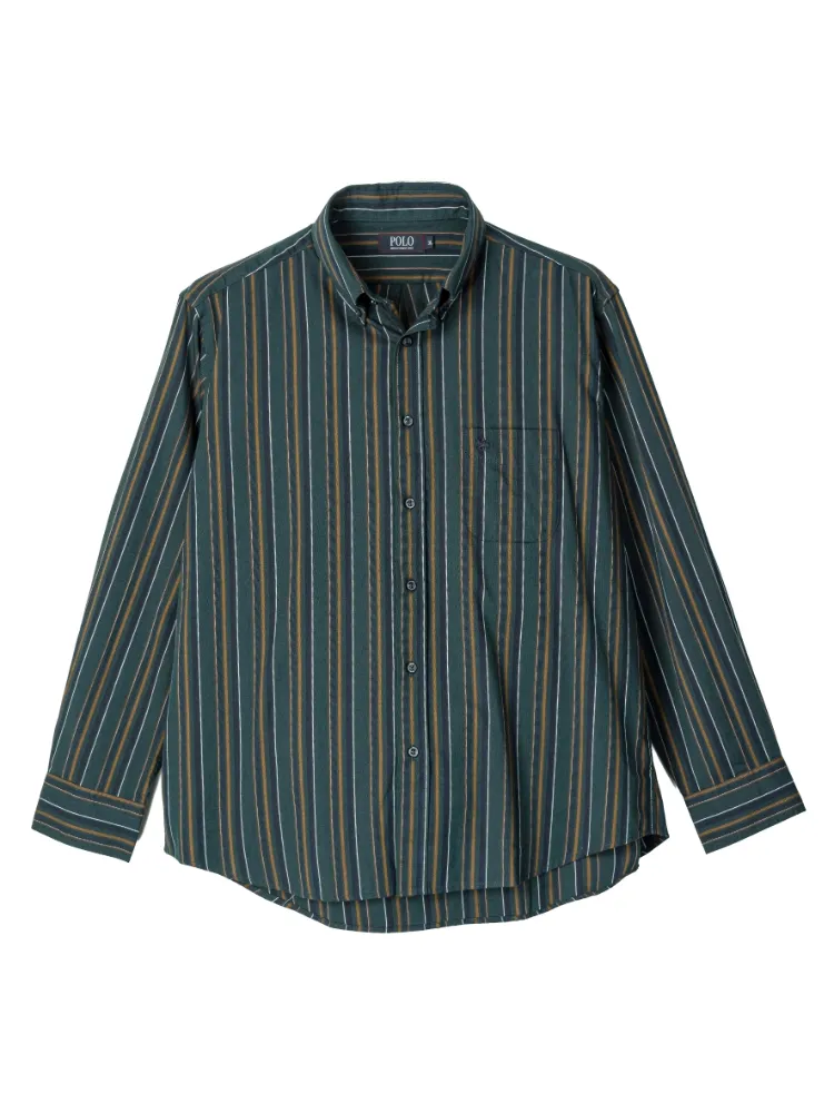 【POLOB.C.S(ポロ・ビーシーエス)】ビエラ起毛レジメンタルストライプ大きいサイズ