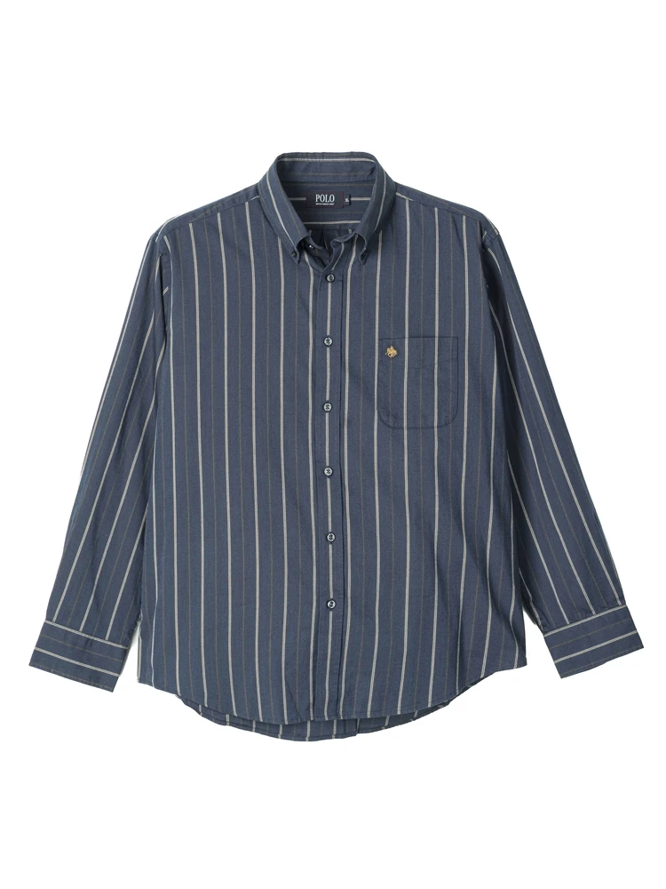 【POLOB.C.S(ポロ・ビーシーエス)】ビエラ起毛レジメンタルストライプ大きいサイズ