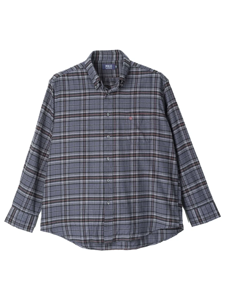 【POLOB.C.S(ポロ・ビーシーエス)】ツイル起毛タータンチェック大きいサイズ