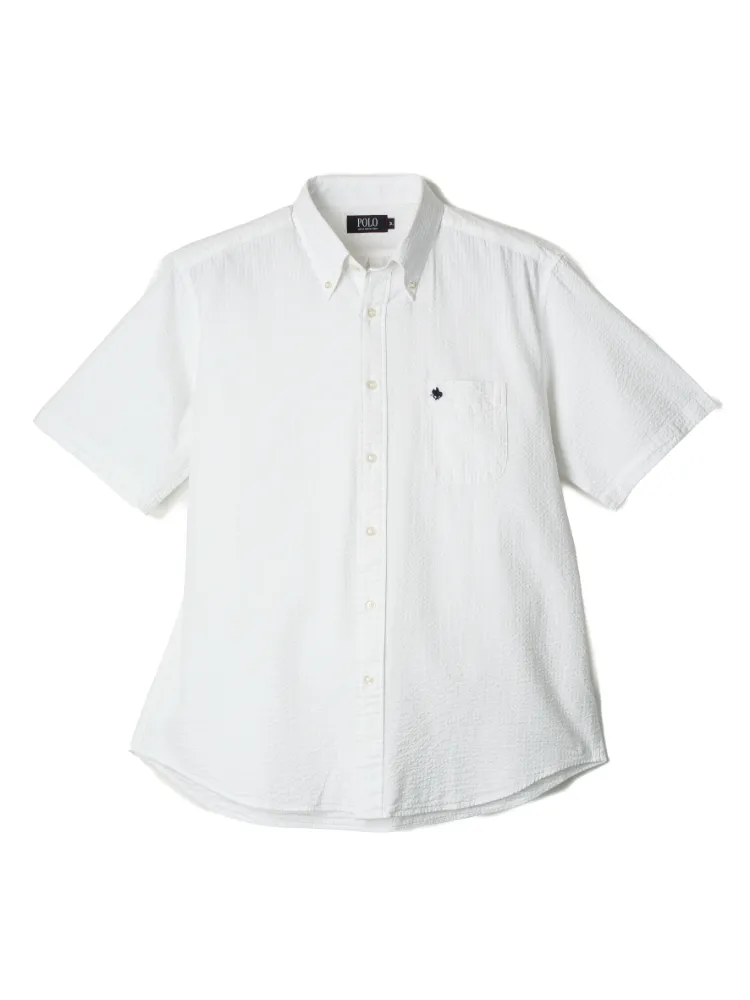 【POLOB.C.S(ポロ・ビーシーエス)】シアサッカーハケメ無地