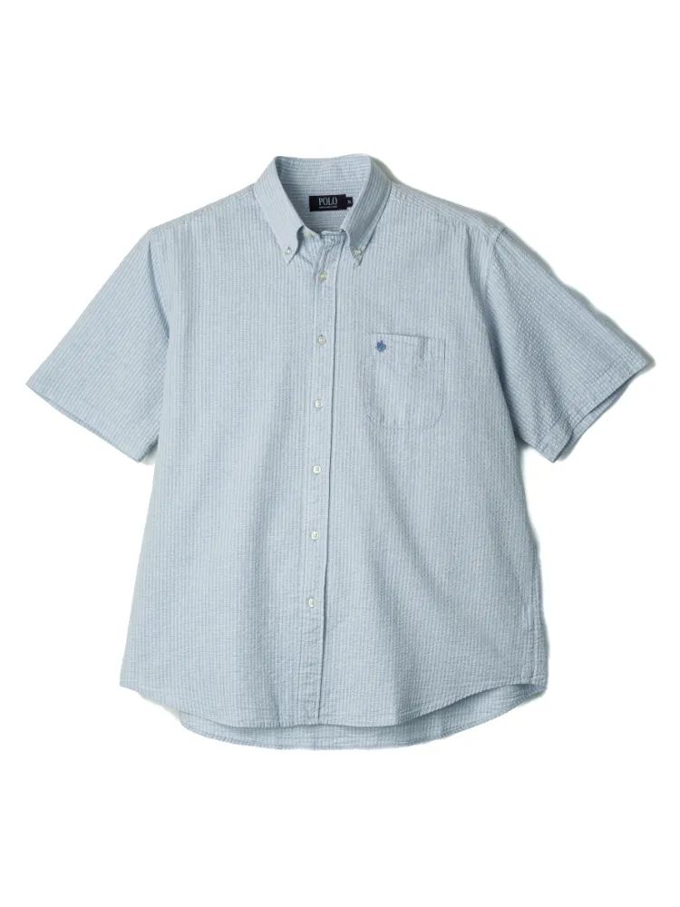 【POLOB.C.S(ポロ・ビーシーエス)】シアサッカーハケメ無地