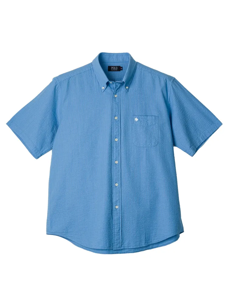 【POLOB.C.S(ポロ・ビーシーエス)】シアサッカーハケメ無地