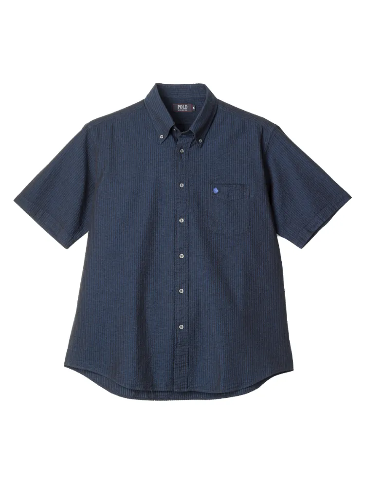 【POLOB.C.S(ポロ・ビーシーエス)】シアサッカーハケメ無地