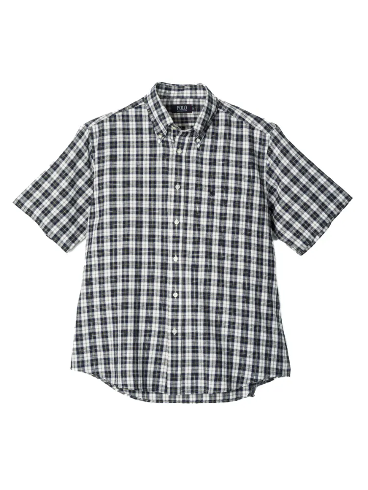 【POLOB.C.S(ポロ・ビーシーエス)】コットンリネンストライプチェック