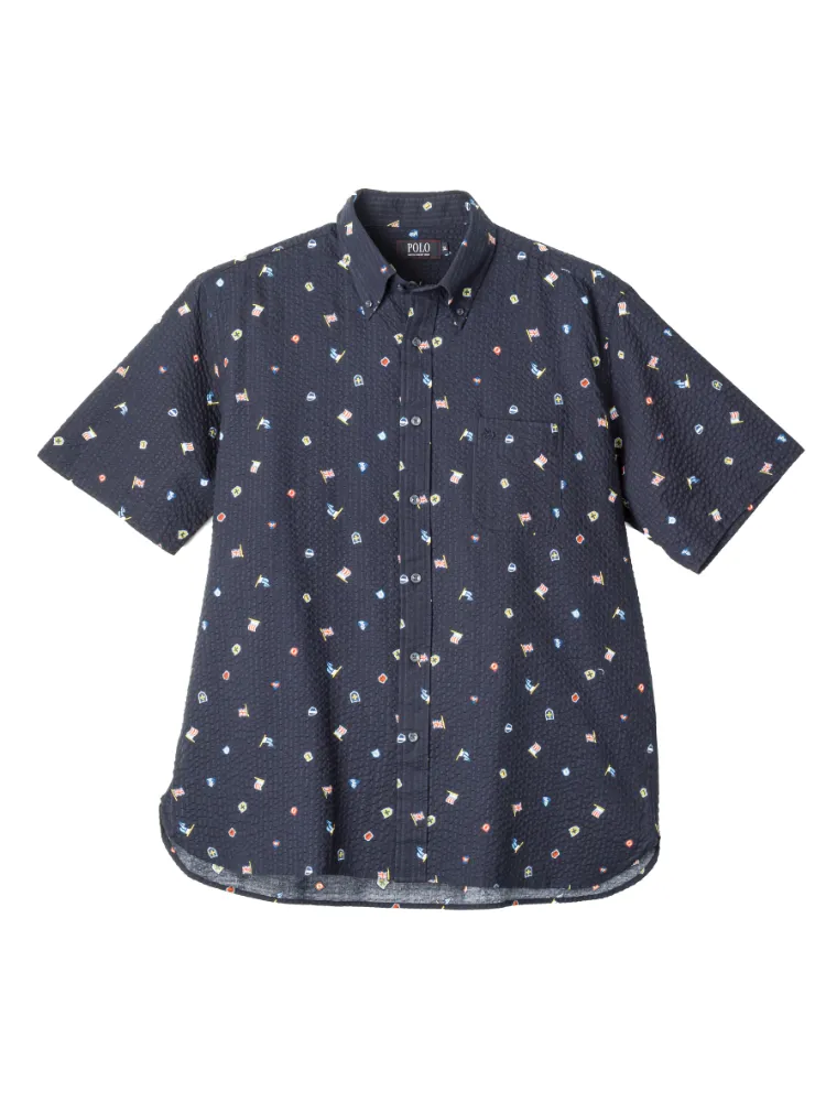 【POLOB.C.S(ポロ・ビーシーエス)】リップル小紋プリント