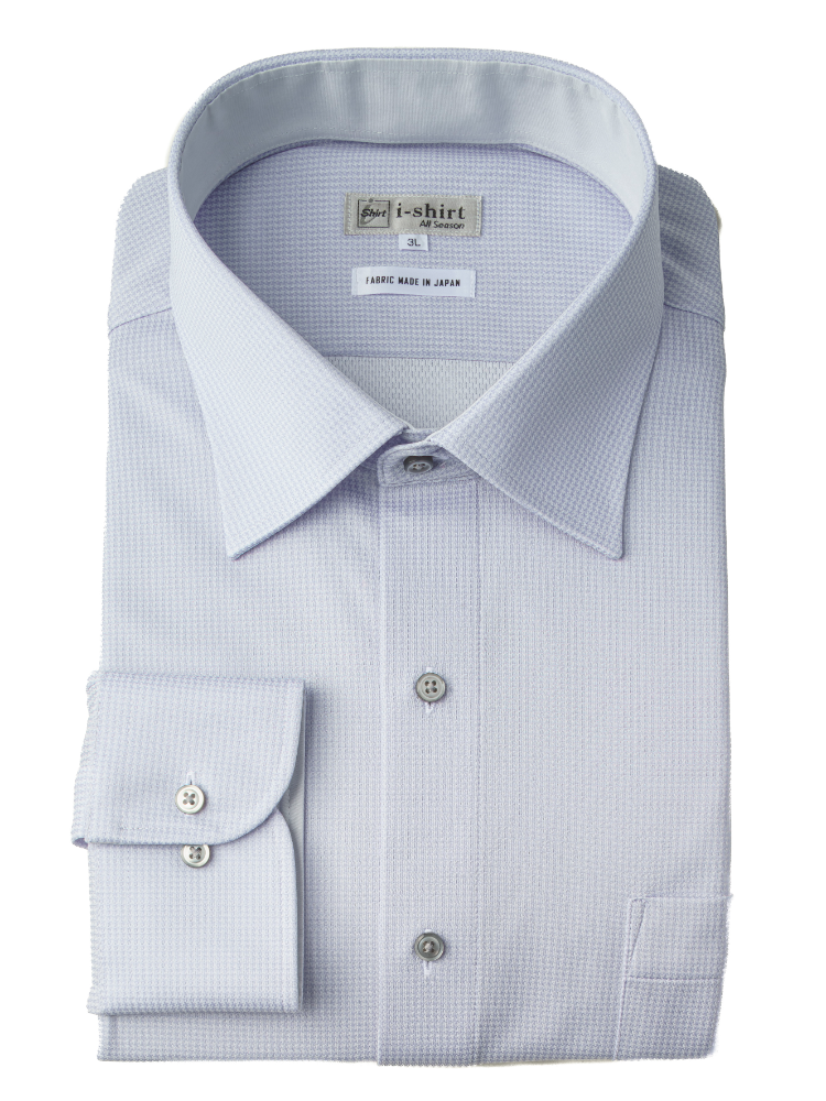 【完全ノーアイロン】長袖アイシャツ別生地切替DRYAIR柄コミセミワイド