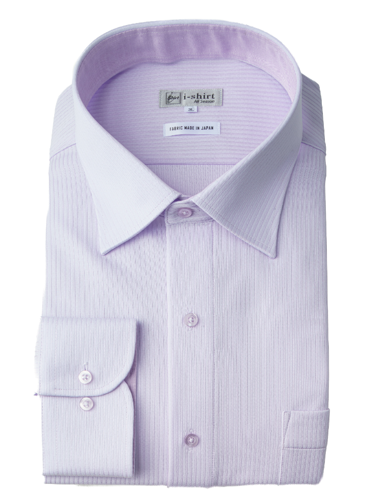 【完全ノーアイロン】長袖アイシャツ別生地切替DRYAIR柄コミセミワイド