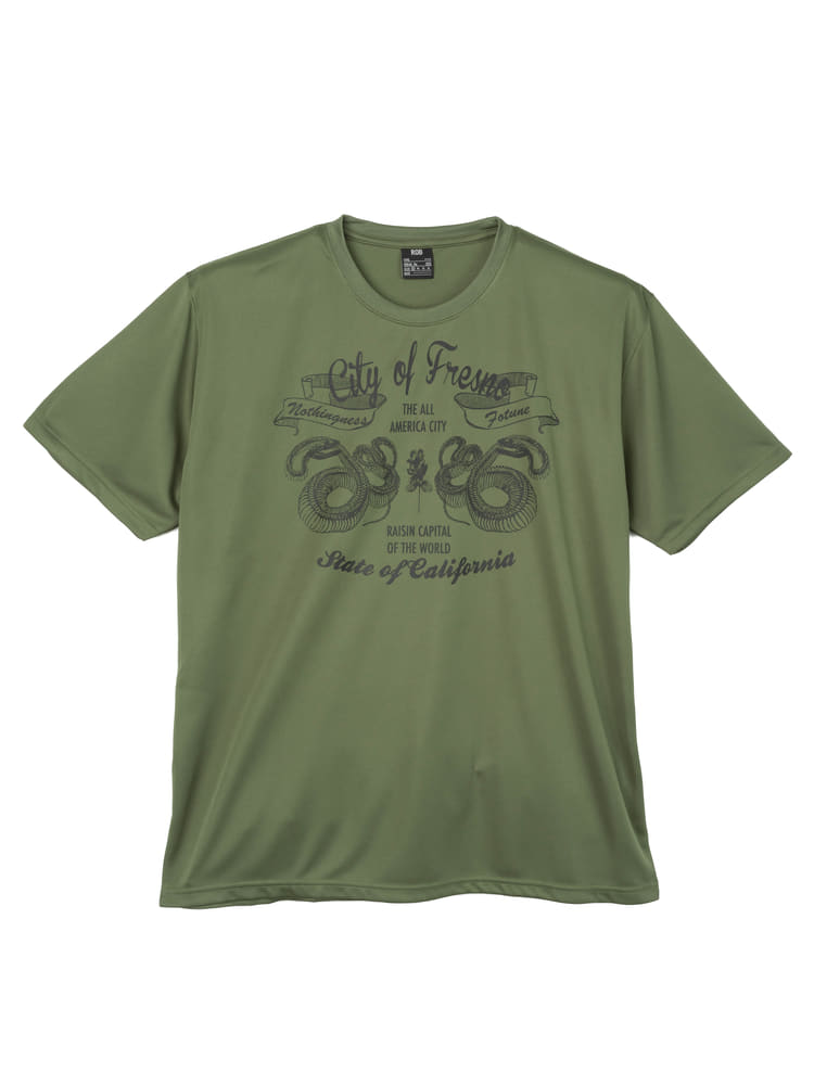 ドライメッシュ半袖プリントTシャツ（ロック）