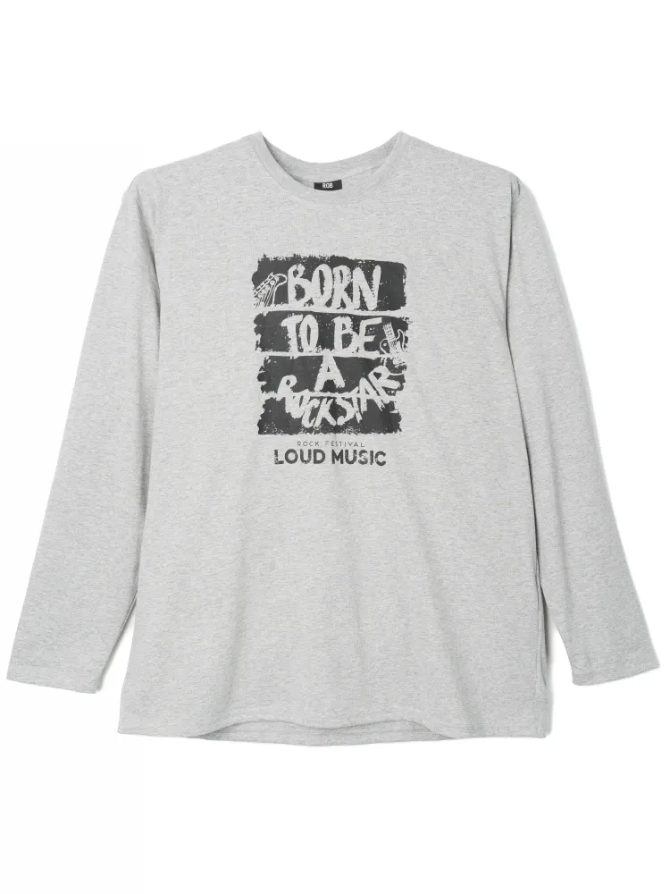 プリントロングＴシャツ（ロックスター）大きいサイズ