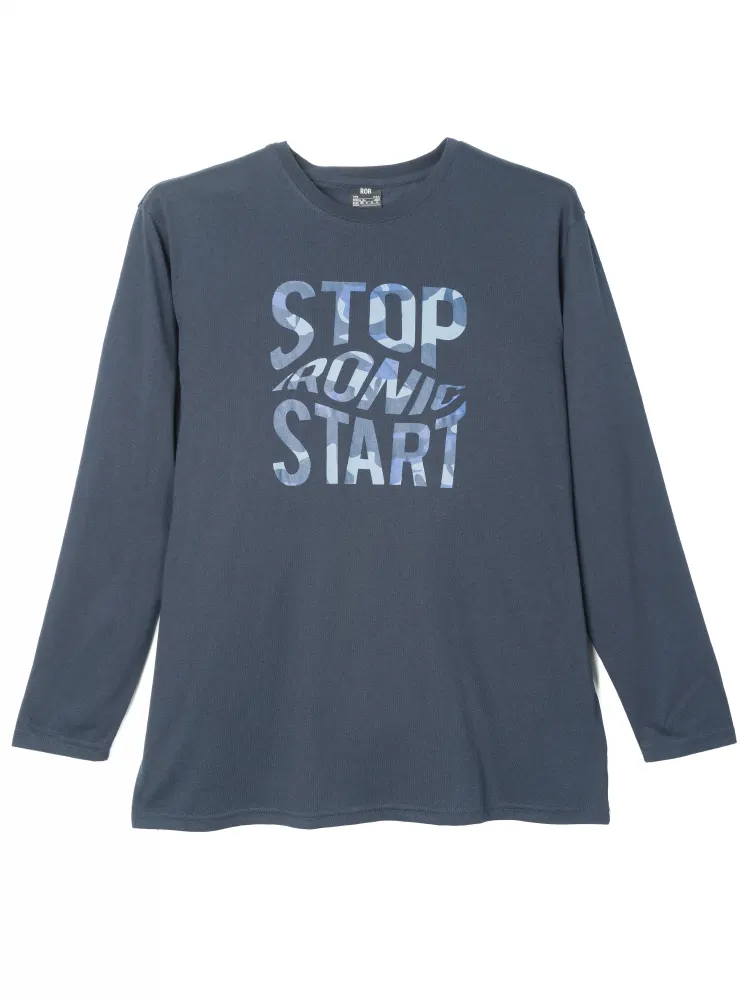 プリントロングＴシャツ（ミリタリーロゴ）大きいサイズ