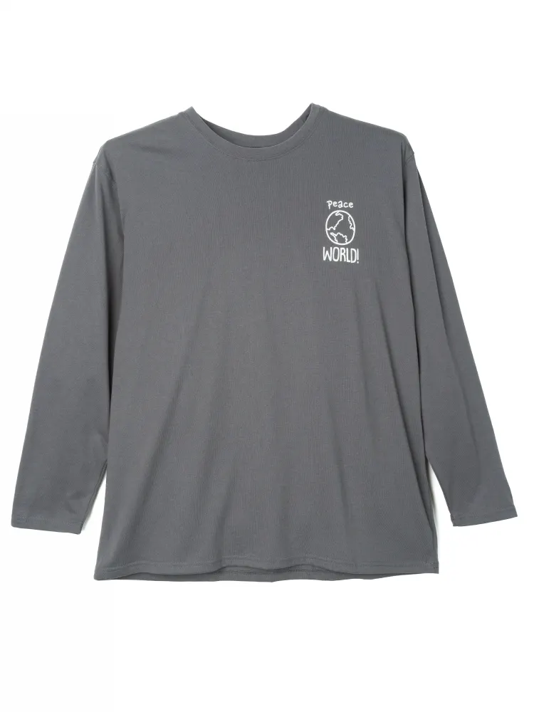 プリントロングＴシャツ（メッセージピース）大きいサイズ