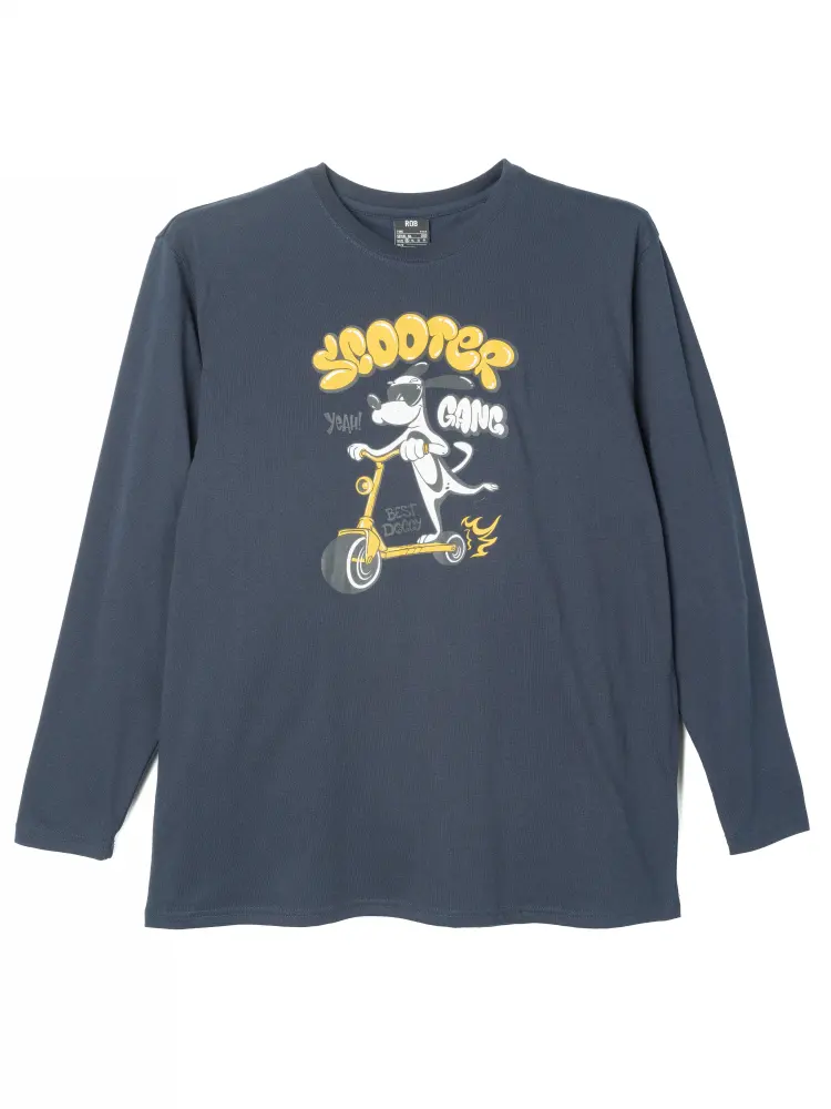 プリントロングＴシャツ（アニマルドッグ）大きいサイズ