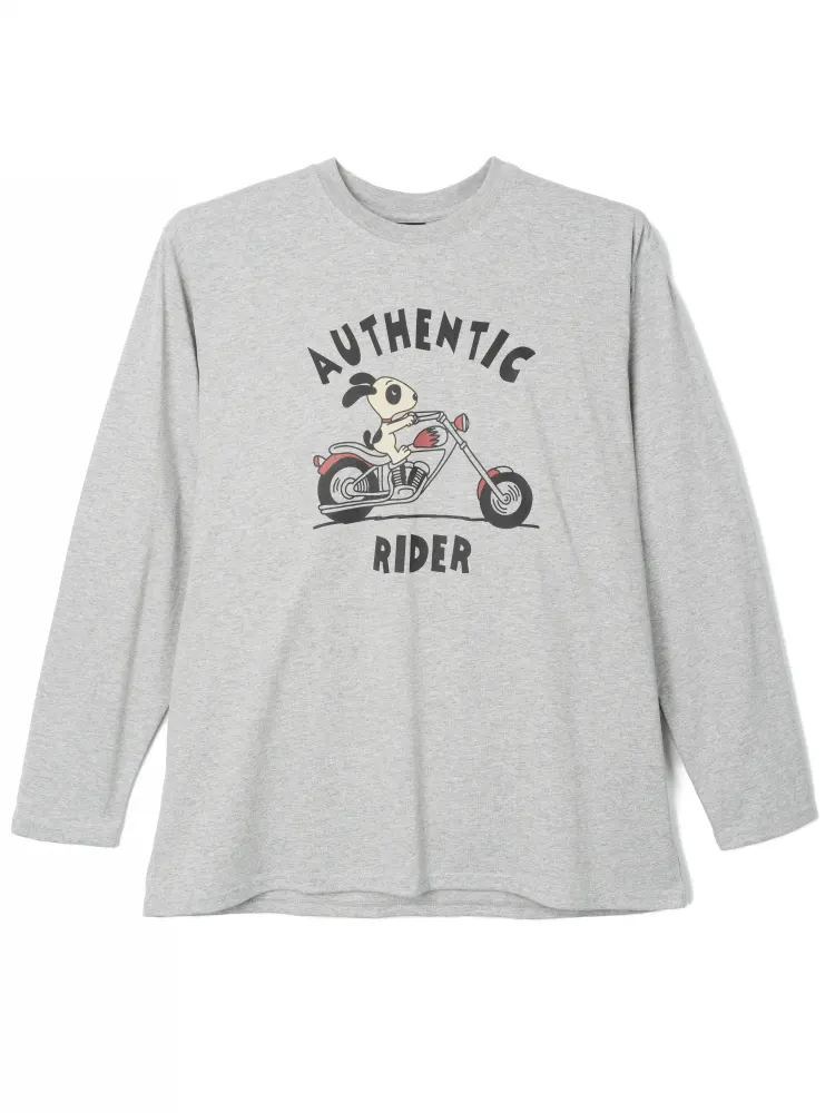 プリントロングＴシャツ（アニマルバイク）大きいサイズ