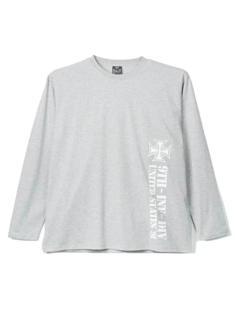 プリントロングＴシャツ（ミリタリー）大きいサイズ