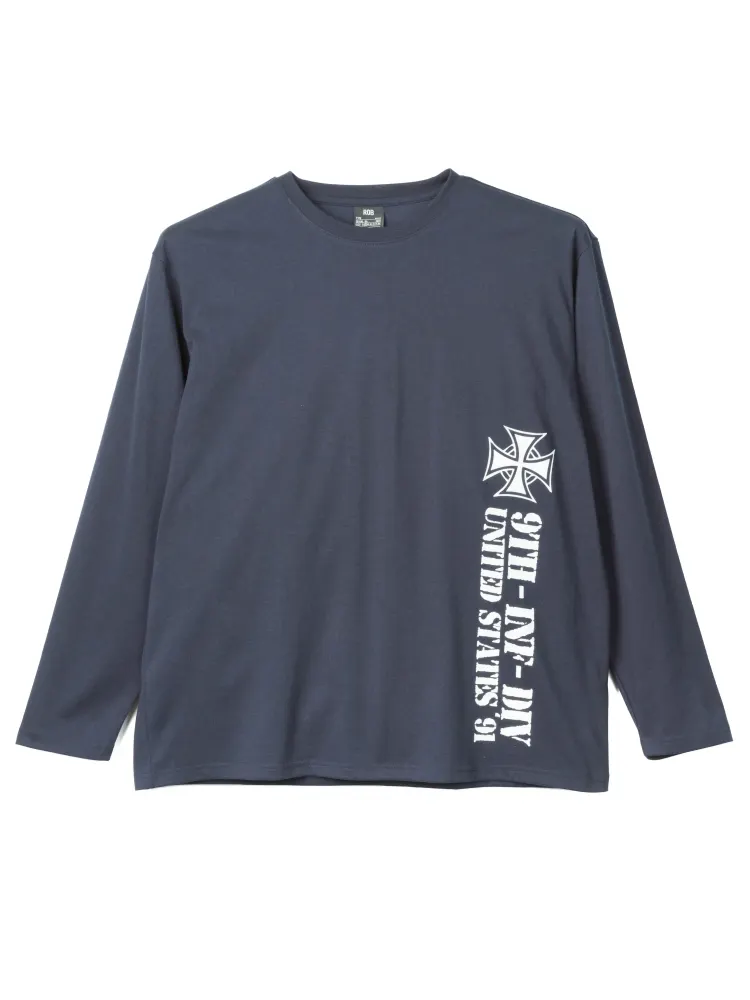 プリントロングＴシャツ（ミリタリー）大きいサイズ