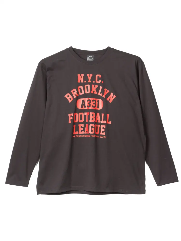 プリントロングＴシャツ（カレッジNY）大きいサイズ