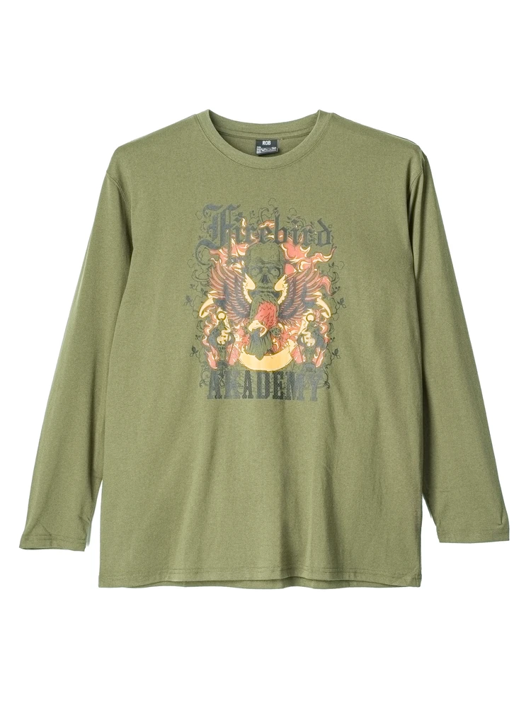 プリントロングＴシャツ（ロック）大きいサイズ