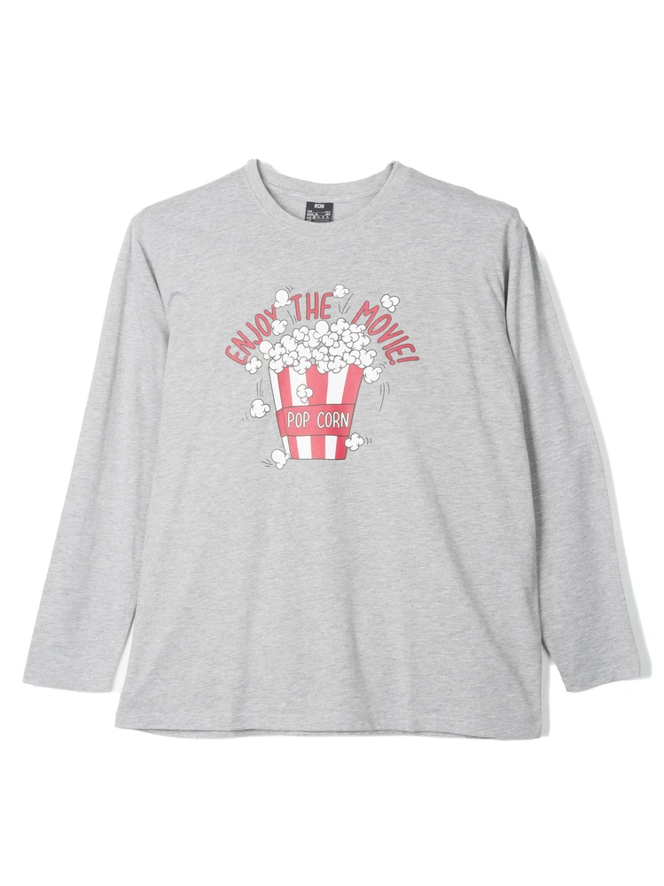 プリントロングＴシャツ（POPCORN）大きいサイズ