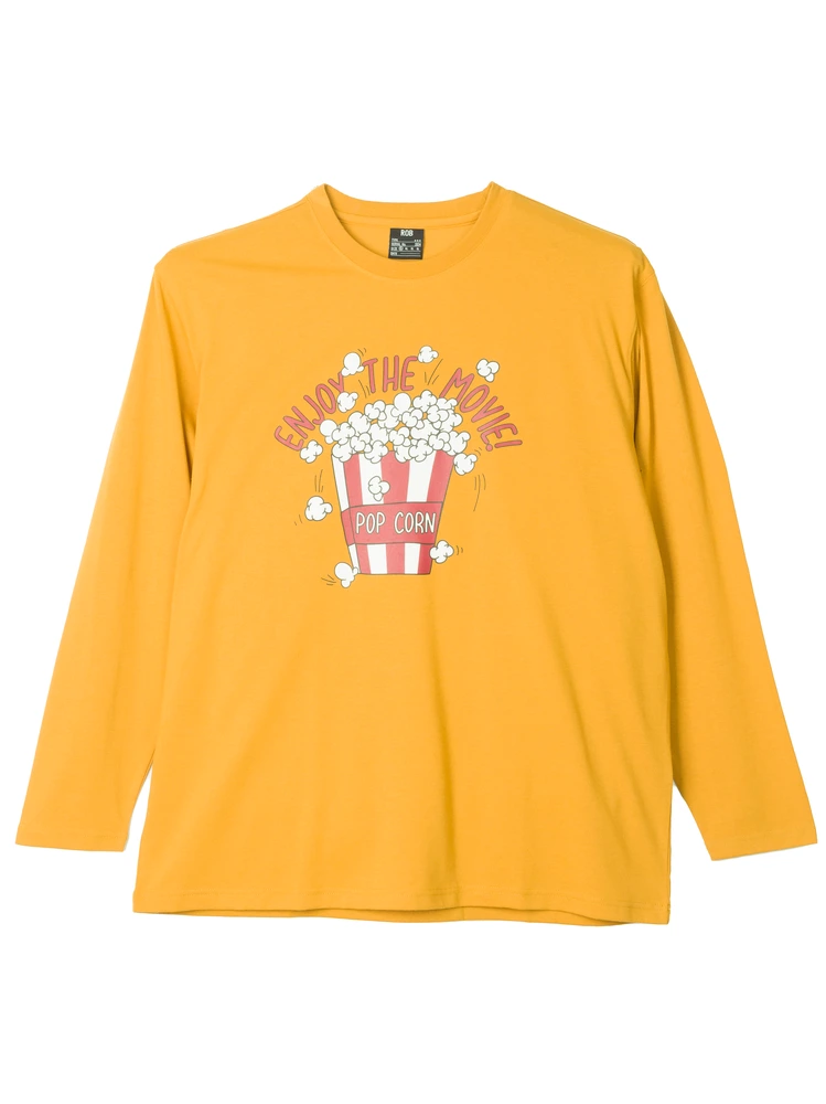 プリントロングＴシャツ（POPCORN）大きいサイズ