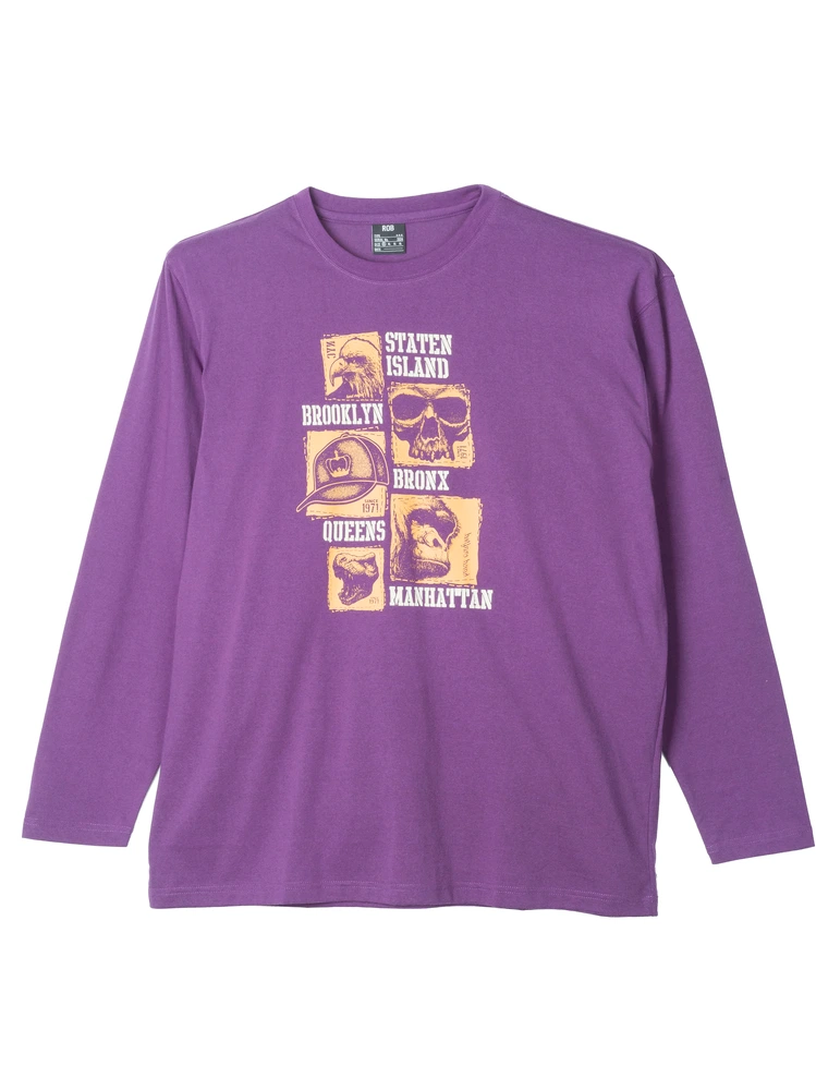 プリントロングＴシャツ（リアル）大きいサイズ