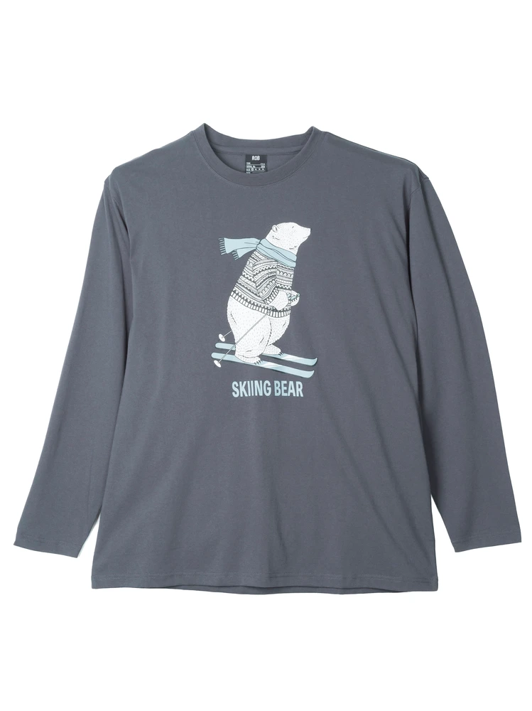 プリントロングＴシャツ（ベア）大きいサイズ