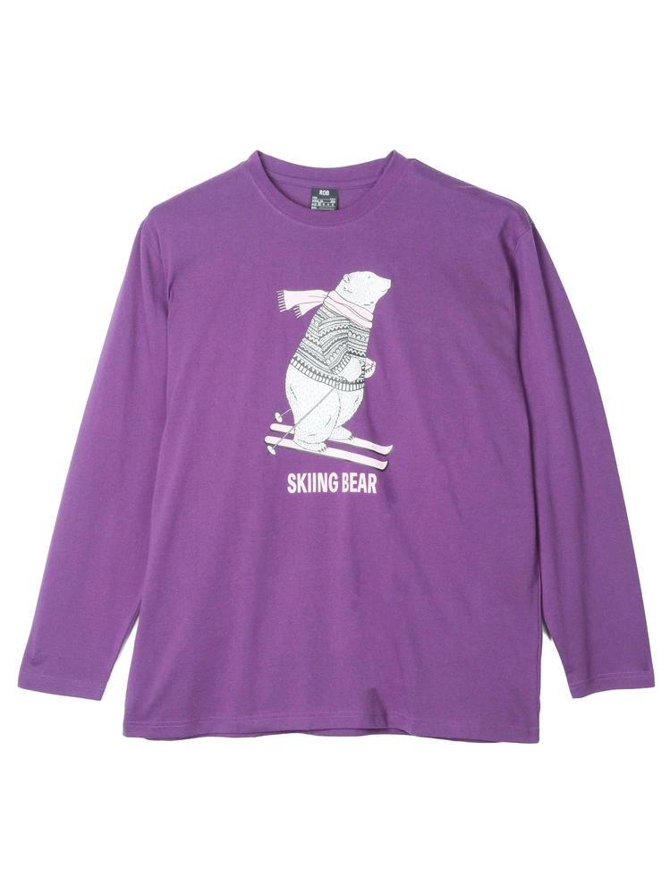 プリントロングＴシャツ（ベア）大きいサイズ