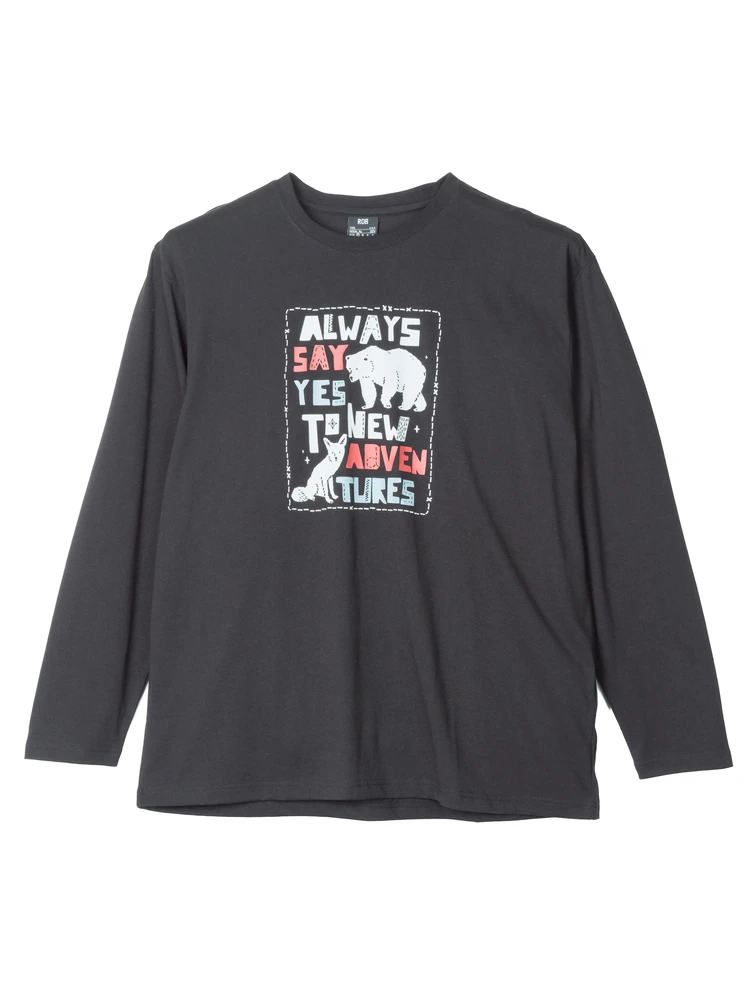 プリントロングＴシャツ（アニマル）大きいサイズ