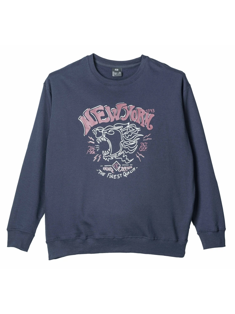 裏毛プリントトレーナー（ライオン）