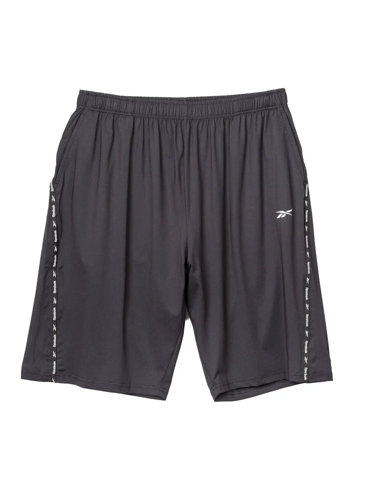 【Reebok(リーボック)】穴あきメッシュロゴテープハーフパンツ大きいサイズ