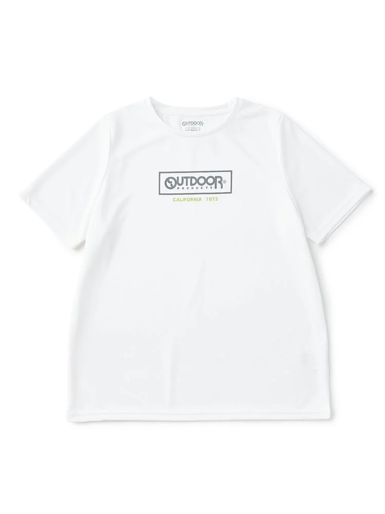 【OUTDOOR(アウトドア)】メッシュ胸ロゴTシャツ大きいサイズレディース
