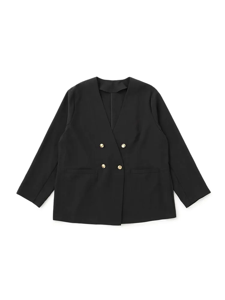 【SalaSweet(サラスウィート)】サップタンブラー7分袖ノーカラージャケット