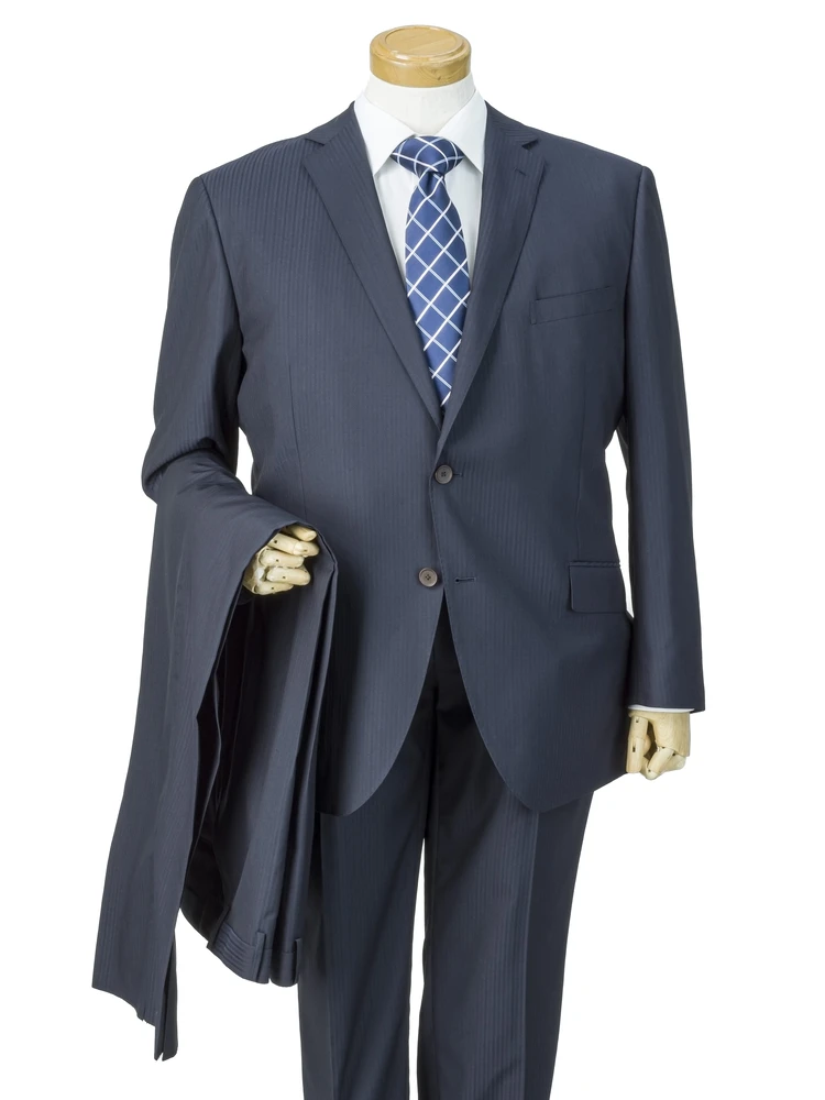 【FrancoRosati】御幸毛織ネイビーシャドー2B2PP【アジャスター付】大きいサイズ