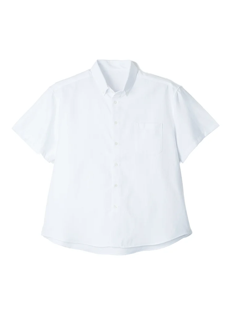 無地オックス半袖シャツ